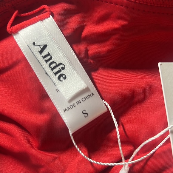 NWT Andie Swim The Banded Cheeky Flat Bottom Bikini Cherry Red Size Small S NEW - Picture 9 of 11
